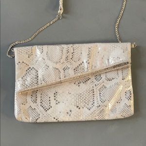 Snake skin clutch